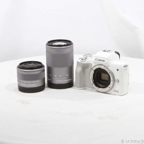 (中古)Canon EOS Kiss M2 ダブルズームキット ホワイト(196-ud)