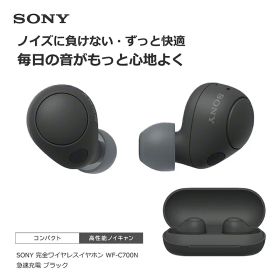 ソニー SONY 完全ワイヤレスイヤホン WF-C700N 高性能ノイズキャンセリング搭載 軽量 小型設計 IPX4防滴性能 急速充電 ブラック WF-C700N-BZ