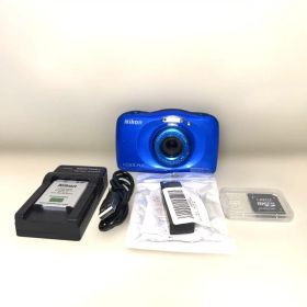 Nikon COOLPIX S33 ブルー 防水デジカメ 動作品 スマホ転送