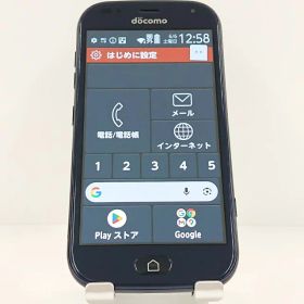 らくらくスマートフォン F-42A ドコモ ネイビー 送料無料 本体 c20566 【中古】