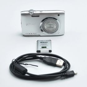 B#13323 T Nikon デジタルカメラ COOLPIX A100 光学5倍 2005万画素 シルバー A100SL