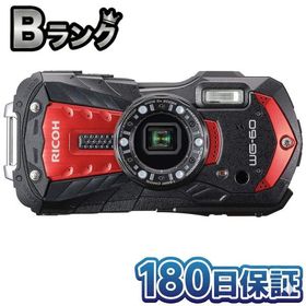 【整備済み品】 RICOH WG-60 レッド 防水デジタルカメラ 14m防水 耐衝撃1.6m 防塵 耐寒 CALS 1600万画素 リコー 180日