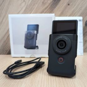 【彦】ほぼ新品 通電確認のみ Canon PowerShot V10 ブラック 黒 デジカメ コンデジ キヤノン キャノン 5947C001 通電確認済 美品【5238SY】H8
