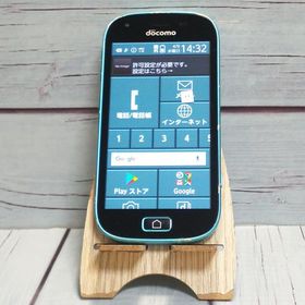 docomo 富士通 F-03K らくらくスマートフォン me blue ブルー 本体 白ロム SIMロック解除済み SIMフリー B409762