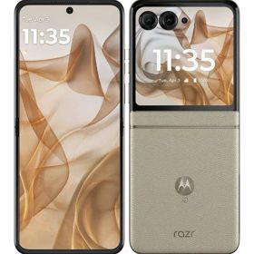 【中古】【安心保証】 motorola razr 50[512G] SIMフリー サンドクリーム