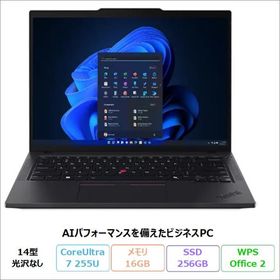 Lenovo ThinkPad T14 Gen 6 IAL ノートPC 21QCCTO1WW Windows11 Office付 CoreUltra7 255U 16GB SSD256GB 14インチ 再生品Sランク