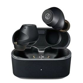 オーディオテクニカ ATH-CKS30TW+(E) ワイヤレスイヤホン bluetooth ノイズキャンセリング 重低音 最大約20時間再生 IP55 防水防塵 マルチポイント対応 小型軽量 アプリ対応 ヒアスルー 低遅延モード 置き忘れアラート BK