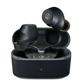 オーディオテクニカ ATH-CKS30TW+(E) ワイヤレスイヤホン bluetooth ノイズキャンセリング 重低音 最大約20時間再生 IP55 防水防塵 マルチポイント対応 小型軽量 アプリ対応 ヒアスルー 低遅延モード 置き忘れアラート BK ブラック