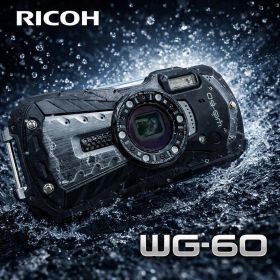 【動作確認済み】RICOH WG-60 防水カメラ ブラック 本体 #3874