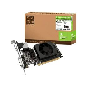 【中古】 玄人志向 NVIDIA GeForce GT710 搭載 グラフィックボード 1GB Low profile対応 1スロット空冷ファンモデル GF-GT710-E1GB/LP/P