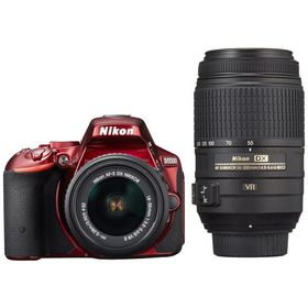 Nikon デジタル一眼レフカメラ D5500 ダブルズームキット レッド 2416万画素 3.2型液晶 タッチパネル D5500WZRD