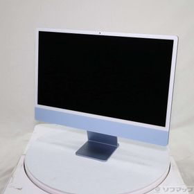 (中古)Apple iMac 24-inch Mid-2021 MGPK3J/A Apple M1 8コアCPU_8コアGPU 8GB SSD256GB ブルー (13.7 Ventura)(258-ud)