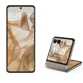 モトローラ(MOTOROLA) motorola razr 50 6.9+3.6型 12GB/512GB サンドクリーム SIMフリースマートフォン PB230001JP フリップ 折りたたみ