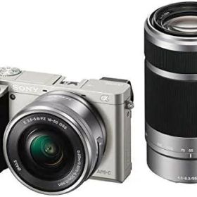 【中古】ソニー ミラーレス一眼 α6000 ダブルズームレンズキット E PZ 16-50mm F3.5-5.6 OSS + E 55-210mm F4.5-6.3 OSS シルバー ILCE-6000Y S当店保証30日間 人気モデル 高画質 売れ筋