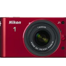 【中古】 Nikon ミラーレス一眼カメラ Nikon 1 (ニコンワン) J1 (ジェイワン) 標準ズームレンズキット レッドN1 J1HLK RD