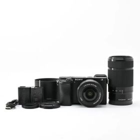 ＜良品＞ SONY α6400 ダブルズームレンズキット ILCE-6400Y B｜ミラーレス一眼カメラ｜シャッター数14,881枚｜光学クリア