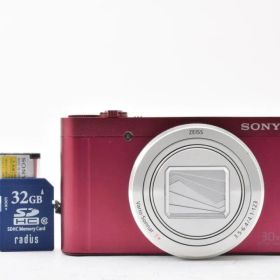 339 SONY DSC-WX500 レッド デジカメ コンデジ デジタルカメラ 光学30倍ズーム 自撮り WiFi 動作品