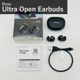 Bose ボーズ Ultra Open Earbuds 881046-0010 ブラック 空間オーディオ オープンイヤー 完全ワイヤレスイヤホン Bluetooth マイク付 最大7.5時間再生 IPX4防滴 Snapdragon Sound 国内正規品