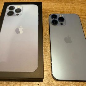 【中古美品】iPhone13ProMax 128GB シエラブルー SIMフリー MLJ73J/A A489