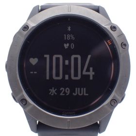 GARMIN ガーミン fenix 6X Pro Dual Power Ti Black DLC マルチスポーツ GPSスマートウォッチ メンズ 腕時計 純正ベル