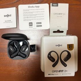 SHOKZ OPENFIT 2+ ワイヤレスイヤホン ブラック