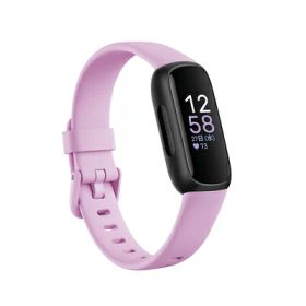 【中古】 Fitbit Inspire 3 フィットネストラッカー Lilac Bliss/Black FRCJK L/Sサイズ[最大10日間のバッテリーライフ/心拍計][日本正規品]