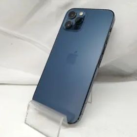 【中古】Apple SoftBank 【SIMロック解除済み】 iPhone 12 Pro 128GB パシフィックブルー MGM83J/A【博多】保証期間１ヶ月【ランクB】