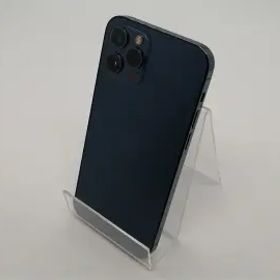 【中古】Apple SoftBank 【SIMロック解除済み】 iPhone 12 Pro 128GB パシフィックブルー MGM83J/A【大須アメ横】保証期間１ヶ月【ランク