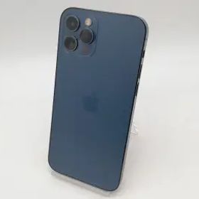 【中古】Apple au 【SIMロック解除済み】 iPhone 12 Pro 128GB パシフィックブルー MGM83J/A【鹿児島中町】保証期間１ヶ月【ランクC】
