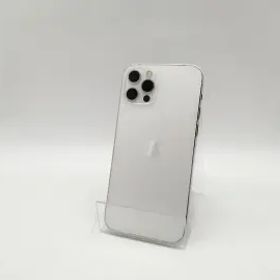 【中古】Apple au 【SIMロック解除済み】 iPhone 12 Pro 256GB シルバー MGMA3J/A【OSU301】保証期間１ヶ月【ランクC】