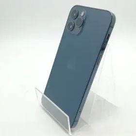 【中古】Apple SoftBank 【SIMロック解除済み】 iPhone 12 Pro 256GB パシフィックブルー MGMD3J/A【柏】保証期間１週間【ランクC】