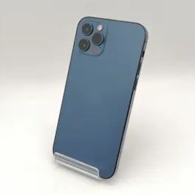 【中古】Apple au 【SIMロック解除済み】 iPhone 12 Pro 256GB パシフィックブルー MGMD3J/A【なんば】保証期間１ヶ月【ランクB】