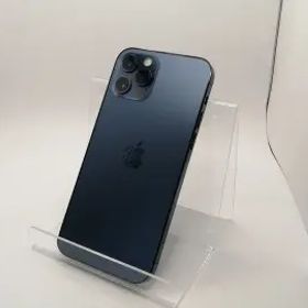 【中古】Apple SoftBank 【SIMロック解除済み】 iPhone 12 Pro 256GB パシフィックブルー MGMD3J/A【川崎駅前】保証期間１ヶ月【ランクB