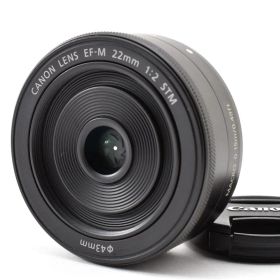#5343 キャノン EF-M 22mm f/2 STM Black AF Lens for EOS M Mount [動作確認済] 美品