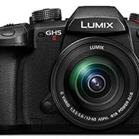 【中古】【39shop】パナソニックPanasonic★ミラーレス一眼カメラ ルミックス GH5M2 レンズキット 標準ズームレンズ ブラック DC-GH5M2M（非常に良い）