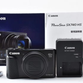 ★新品級★ キヤノン Canon PowerShot SX740 HS ブラック 《元箱付・付属品多数！》★完動品★ #A606227