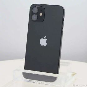 【中古】Apple(アップル) iPhone12 64GB ブラック MGHN3J／A SIMフリー 【377-ud】