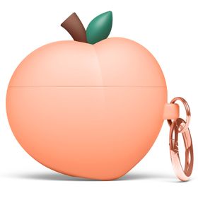 elago AirPods 3 対応 ケース おしゃれ かわいい フルーツ デザイン カバー カラビナ 付き 耐衝撃 シリコン ケースカバー 衝撃 吸収 保護