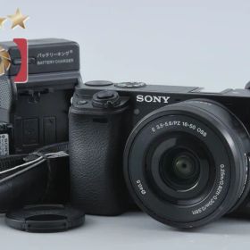 【中古】SONY ソニー α6000 ILCE-6000 ブラック パワーズームレンズキット 多言語対応