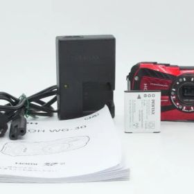 【G2035】 RICOH WG-30 レッド 充電器等付属 リコー