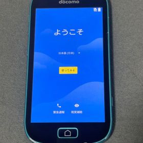 docomo らくらくスマートフォン F-03K ブルー 初期化済 画面割れなし