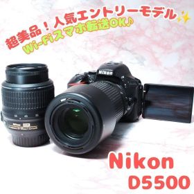 Nikon D5500✨️Wi-Fi搭載 タッチパネル Wレンズ 一眼レフ