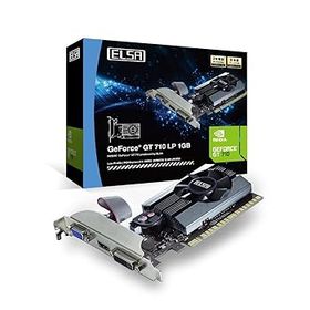 【中古】ELSA GeForce GT710搭載 グラフィックスボード ( DDR3 2GB / ロープロ対応 / 静音 / マルチモニター出力対応 ) GD710-2GERL