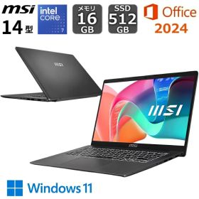 【新品】 MSI エムエスアイ ビジネス ノートパソコン 薄型・軽量 MSI Modern シリーズ Modern 14 F1M 14型/ Windows 11/ インテル Core 7/ メモリ 16GB/ SSD 512GB/ プラチナグレイ