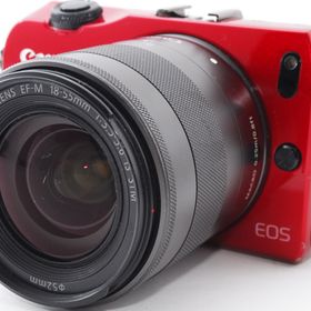 キヤノン ミラーレス CANON EOS M レンズキット レッド 中古 新品SDカード付き 届いてすぐに使える 動画撮影 コンパクト 手振れ補正 長期