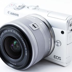 キヤノン ミラーレス一眼 CANON EOS M100 レンズキット ホワイト 中古 新品SDカード付き 届いてすぐに使える Wi-Fi搭載 スマホに送れる