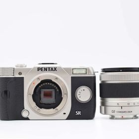 ペンタックス Pentax Q10 Silver 12.4MP Digital Camera 02 Lens 881 Shots [新品同様] #Z6731A