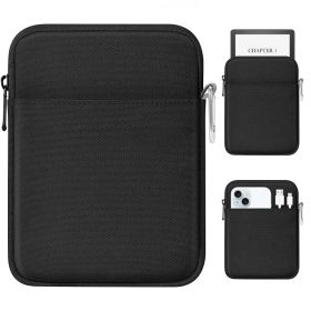【新品】 MoKo 電子書籍リーダーバッグ Kindle/Kindle Paperwhite/Colorsoft/Kobo Clara 6-7インチまでの端末対応 周辺機器小物収納 大容量収納 ポリエステル素材 耐摩耗 衝撃緩和 出し入れ簡単 7インチ以下 0