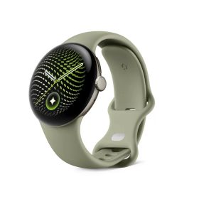Google Pixel Watch 5（41 mm） Satin Pyrite アルミケース / Olive アクティブ バンド（第 2 世代） Wi-Fi