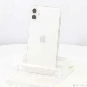 【中古】Apple(アップル) iPhone11 64GB ホワイト MWLU2J／A SIMフリー 【258-ud】